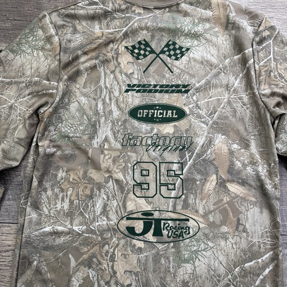 Honda x JT Racing Shirt Mens Size Small Jersey Long Sleeve Mossy Camo Green NEW - Picture 6 of 7